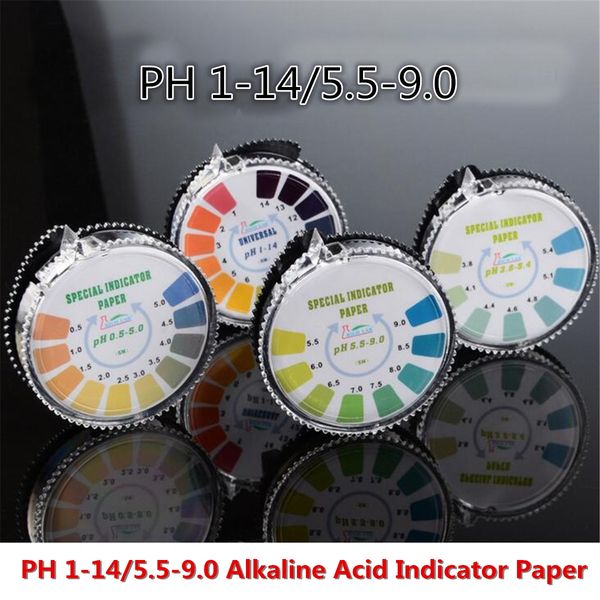 

ph test strips 1-14/5.5-9.0 ph indicator paper alkaline acid indicator paper water food litmus testing drinking water quality 5m