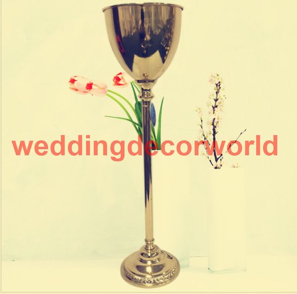 Blumenständer aus Metall, Hochzeitsdekoration, goldener Blumenständer / geometrische Straßenführung zum Verkauf, decor0719