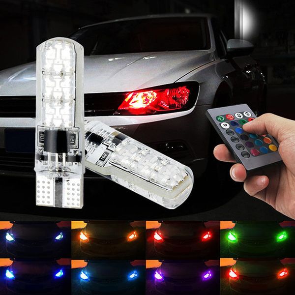 

car styling w5w led t10 canbus led car lights rgb t10 rgb remote fixtures auto lamp light bulbs for ampoule voiture