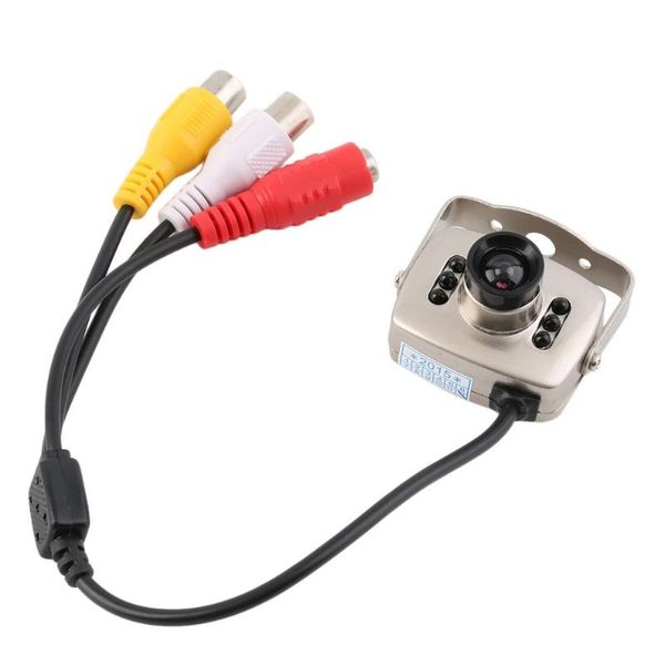 

silvery ir wired cctv mini camera security color night vision infrared video recorder easy installation high definition car