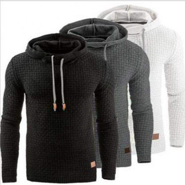 

2019 new hoodies men sweatshirt long sleeve solid color hooded sweatshirt mens hoodie slim basic tracksuit streetwear pullover, Black