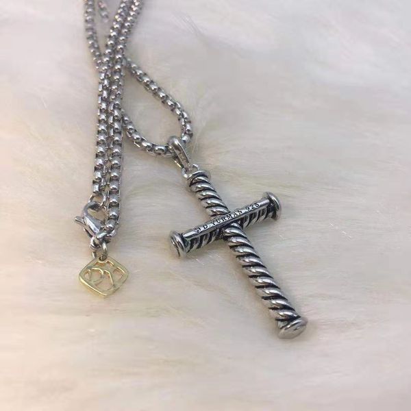 

европейский и американский роскошных пользовательского дизайнер ожерелье нить крест кулон ожерелье простого, Golden;silver