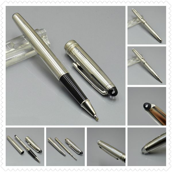 

163 silver ag925 ballpoint pen / roller ball pen with crystal head office stationery fashion refill pens gift, Blue;orange