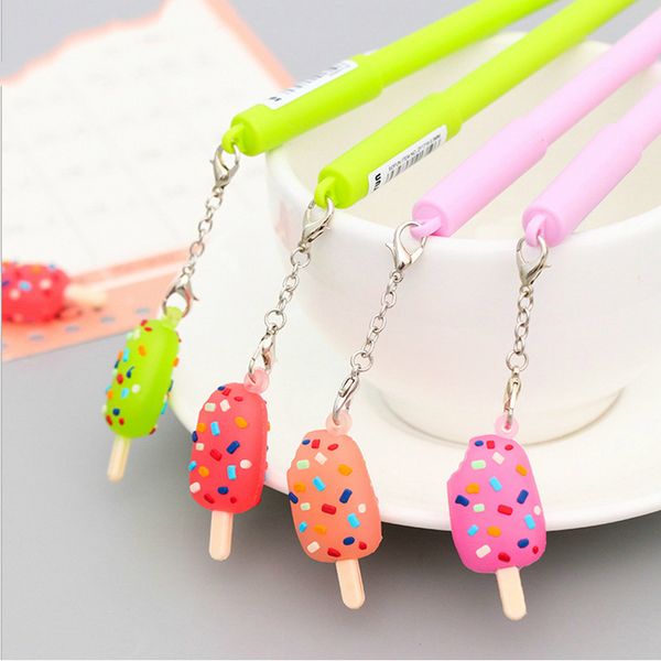 

1 pieces lytwtw's cartoon candy color ice cream pendant gel pen students children writing stationery office supplies decorations