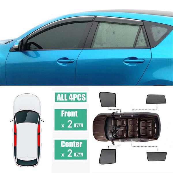 

side windows magnetic sun shade uv protection ray blocking mesh visor fit for 3 hatchback 2011-2013