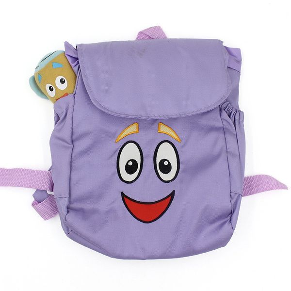 

28*20cm backpack nylon purple fashion cartoon bags for kids kindergarden