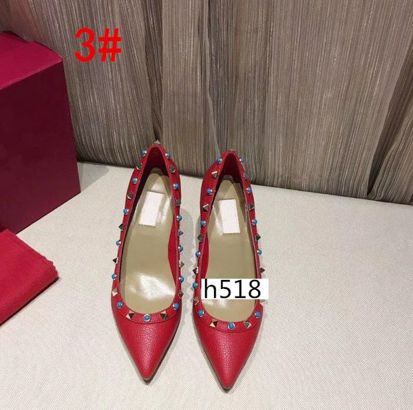 

luxury black patent leather women pointed toe pumps fashion rivet stiletto high-heeled shoes 8.5cm wholesale