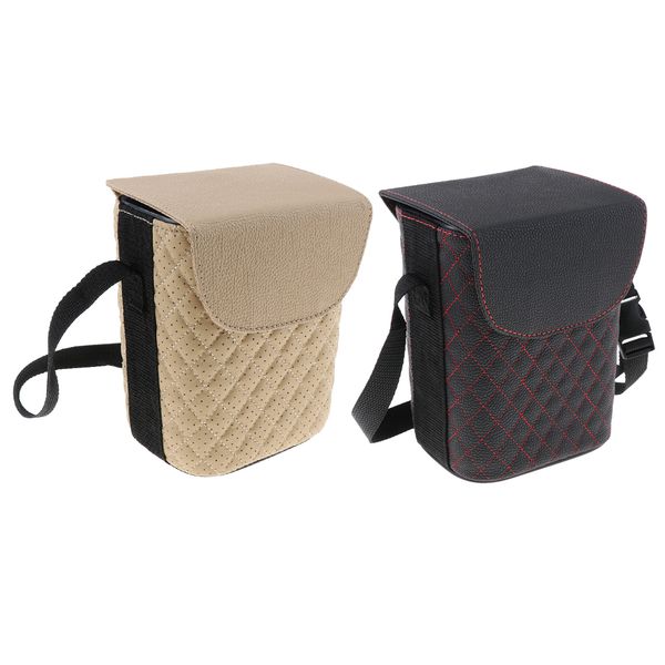 

2x waterproof mini trash can for car premium litter garbage can organizer 3l capacity-removable washable inner holder