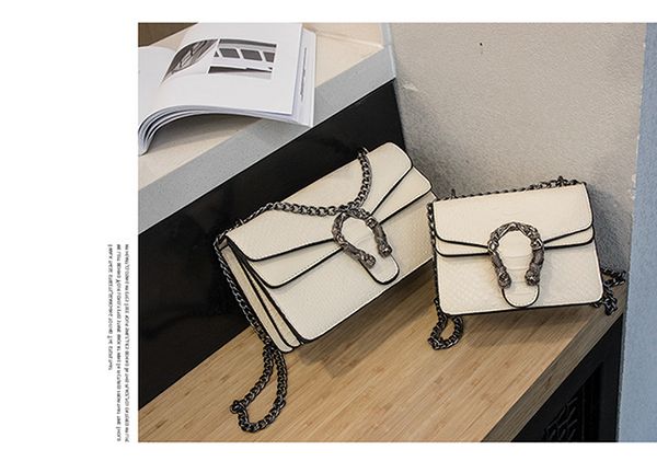 

snake fashion brand women bag alligator pu leather messenger bag designer chain shoulder crossbody bag women handbag bolso mujer