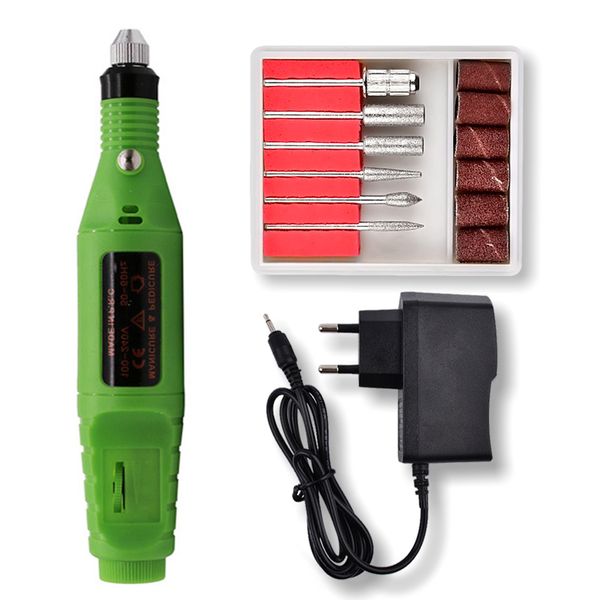 

1set 6bits power drill professional manicure machine nail electric drill pen pedicure file polish shape tool feet care product