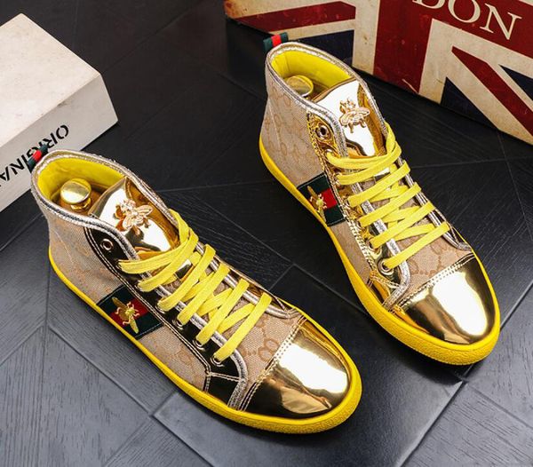 

Высококачественная мужская мода Высокого верха Британский стиль Rrivet Shoes Мужчины