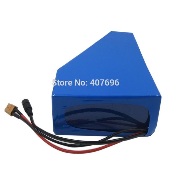 

1000w 52v lithium battery 51.8v 17.5ah battery pack 52v 18ah triangle ebike battery use samsung 3500mah cell 30a bms with bag