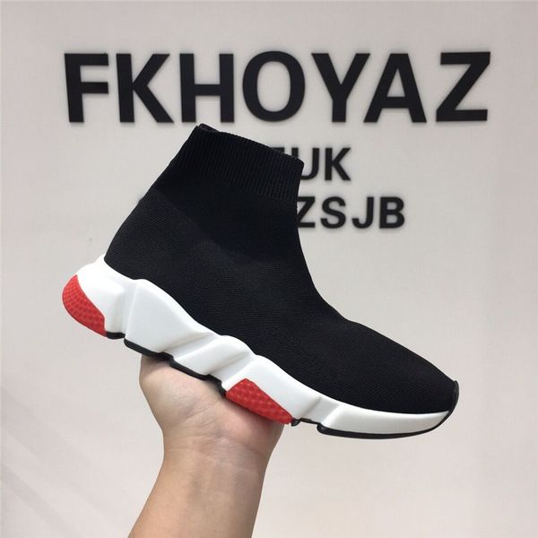 

fashion casual women men's designer black knitting sock ankle boots shoes 2 color brand new