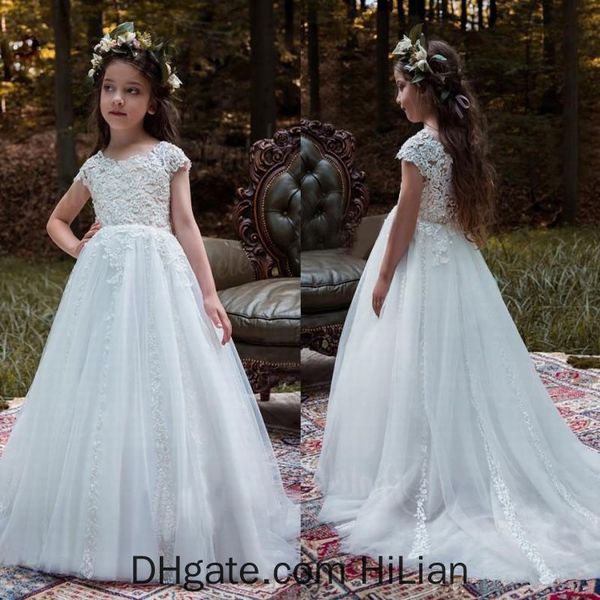 Bonito do bebê do laço princesa Vestidos menina miúdos partido Vestidos dama de honra pequena da menina da ocasião do casamento Vestido formal personalizado