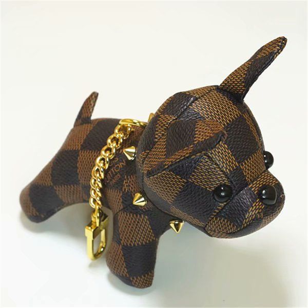 

fashion brand dog keychain classic chic keyring women men luxury car pendant designer key chain trinket jewelry, no box, Silver