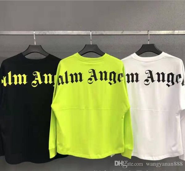 

Новый Хип-Хоп Palm Angel Мужской MS. Хлопок Большое Письмо Palm Angel С Длинным Рукавом Футболка Пулун S-L 659