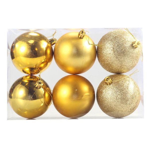 

new 6pcs 78mm acrylic polishing sequins matte christmas tree decor hanging ball party festival supplier