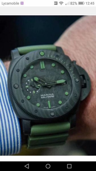 

2019 new model luxury 47mm sub stealth series seagull movement automatic men's watch with never scratched carbon fiber shellrubber stra, Slivery;brown