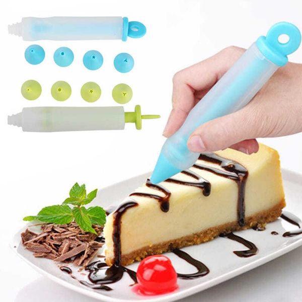 

chocolate cake pen to write with a pen to squeeze nipple butter gun decorating silica gel pen cookies baking decorating tools