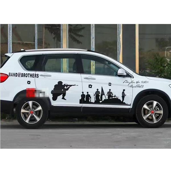 

world war ii brothers connected car vehicle stickers suv decals hood covers