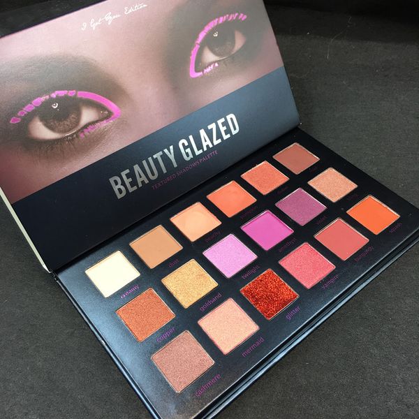 

beauty glazed maquillage 18 colors private label eyeshadow palette i got you edition textured makeup glitter eyeshadow