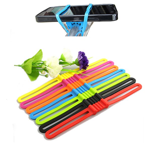 

1 pcs water bottle flash light mount holder cycling bicycle bike elastic silicone strap bandage fastening band handset