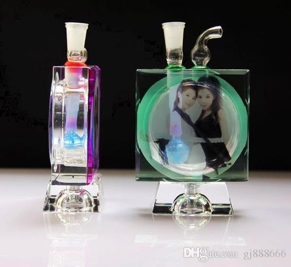 Beauty Kristall Haube Glas Bongs Zubehör, Glas Rauchpfeifen bunte Mini Multifarben Handpfeifen Beste Löffel Glas