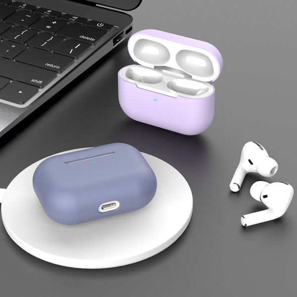 

fashion airpods case new wireless bluetooth headset soft shell airpods pro case liquid silicone protective cover wholesale-2