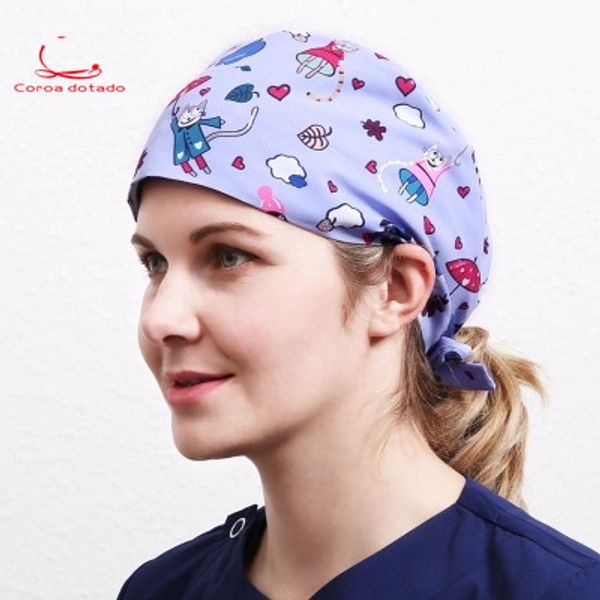 

surgical cap dental beauty salon working cap for men and women doctors and nurses caps printed gourd