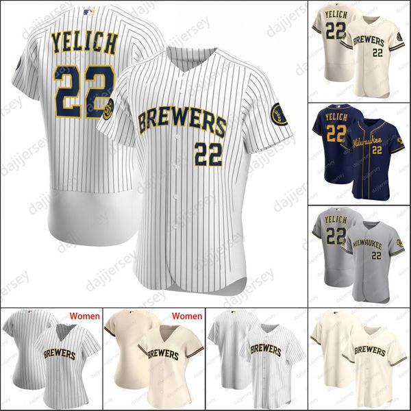 

МУЖСКИЕ ЖЕНСКИЕ молодежи Milwaukee Christian Yelich Бейсбол Трикотажные Yasmani Grandal Эрик Темзы ROBIN Yount 8 Braun Хиура Arcia 2020 Джерси