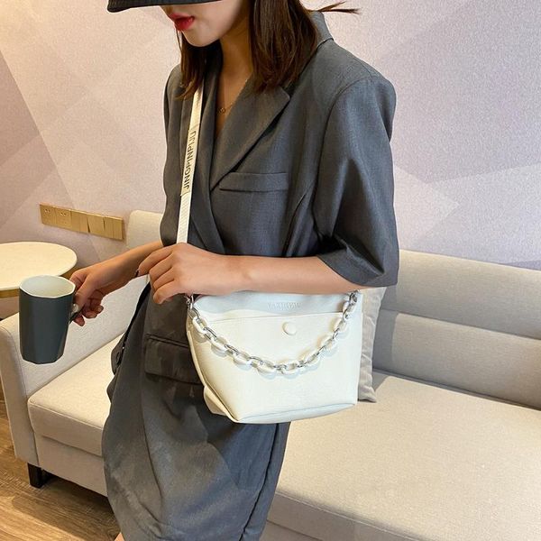 

fashion women chain shoulder bags classic texture creative design chic pu leather casual pure color crossbody handbag