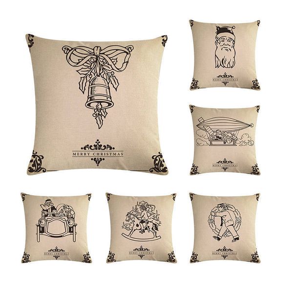 

45 * 45см xmas стиль подушка обложка с рождеством черно-белый эскиз чехлы главная декоративные подушки крышки nordich708