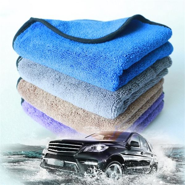 

strong thick polyester fiber car cleaning cloth 40x40cm car care polishing wash towels plush microfiber washing drying towel