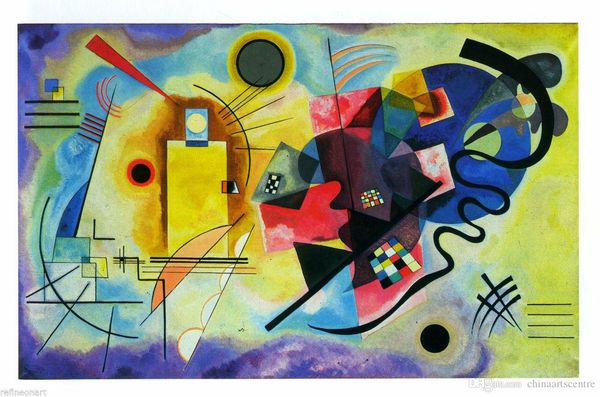 

va. yellow red blue - wassily kandinsky handpainted & hd print fine art oil painting on canvas wall art home deco g91