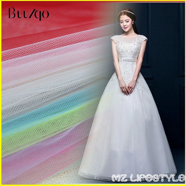 

10meters/lot 150cm width middle hard tulle mesh fabric by lot tulle wedding dress skirt yarn cloth fabric by meter, Black;white