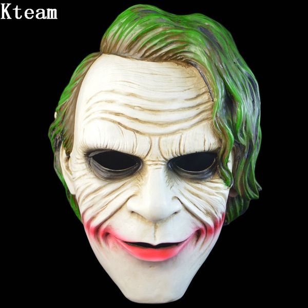 

movie joker mask realistic batman clown costume halloween mask cosplay movie full head latex party mask