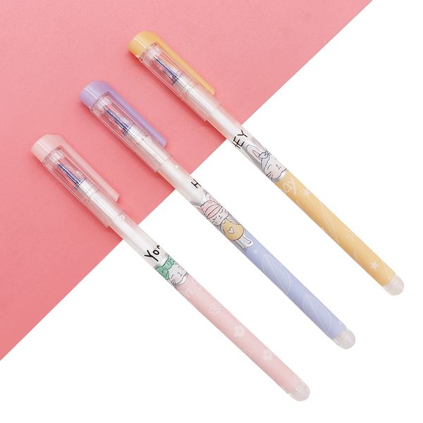 

3/6pcs erasable pen student stationery 0.5mm blue ink magic multifunction gel pens for school writing tools kawaii school supply