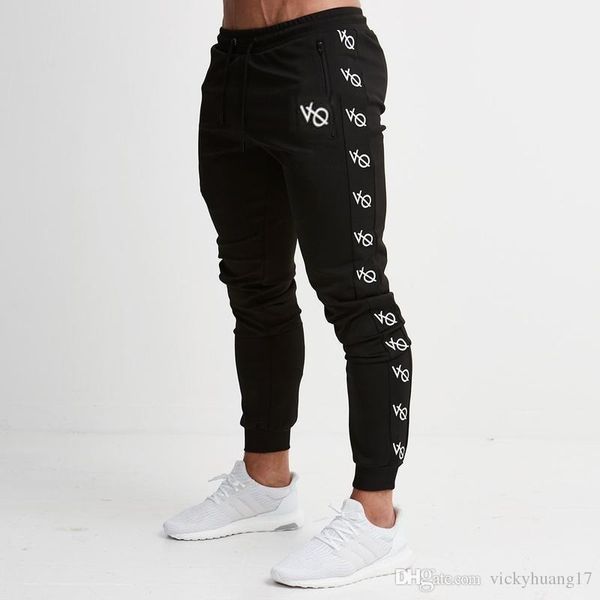 

brand interlock jogger pants men pocket sweatpants men elastic waistband black casual pants pantalon hombre