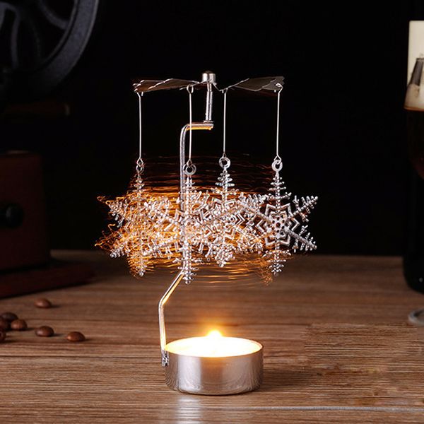 

merry christmas decorations for home spinning rotary metal carousel light candle holder stand light xmas gift xmas gifts