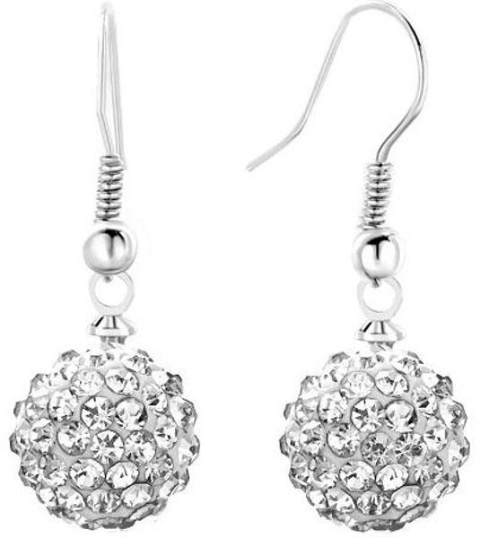 

mixed 10mm multicolour en micro pave disco ball earrings woen drop jewelry rhinestone lot gift rghr3, Golden;silver
