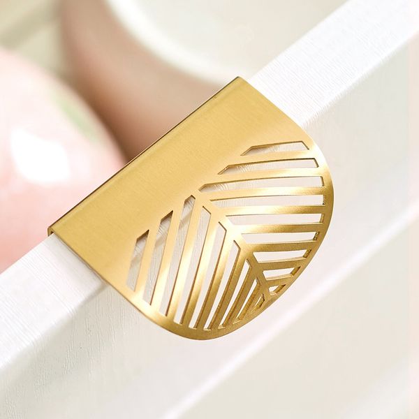 2019 Leaf Shape Brass Door Cabinet Knobs Antique Furniture Handles