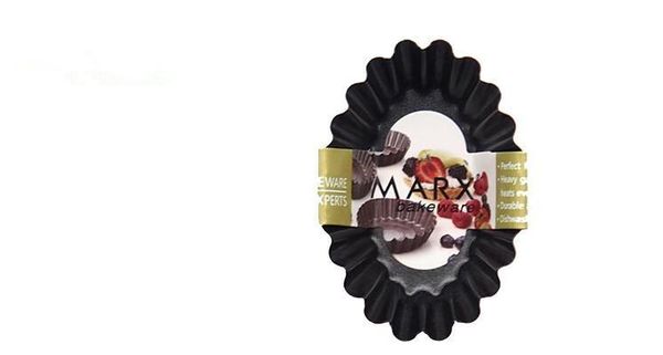 

reusable nonstick ripple carbon steel tart egg cupcake and bakeware mold oval muffin baking cup cookie pudding mould baking tool shape lwdo