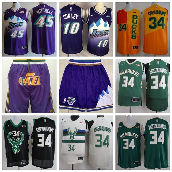 

2019 new jazze donovan 45 mitchell jer ey ncaa utah mike 10 buck milwaukee gianni 34 antetokounmpo 100 titched ba ketball jer ey