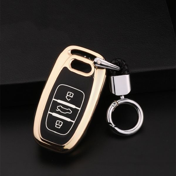 

luminous leather car smart remote key cover for a4l a5 a6 q7 s4 s5 a4 b9 q5 q7s rs 8s 2016 2017 2018 fob key case shell