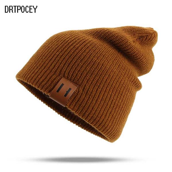 

autumn winter men's women beanie knit hats fashion casual hip-hop warm casual ski hat female soft baggy skullies beanies
