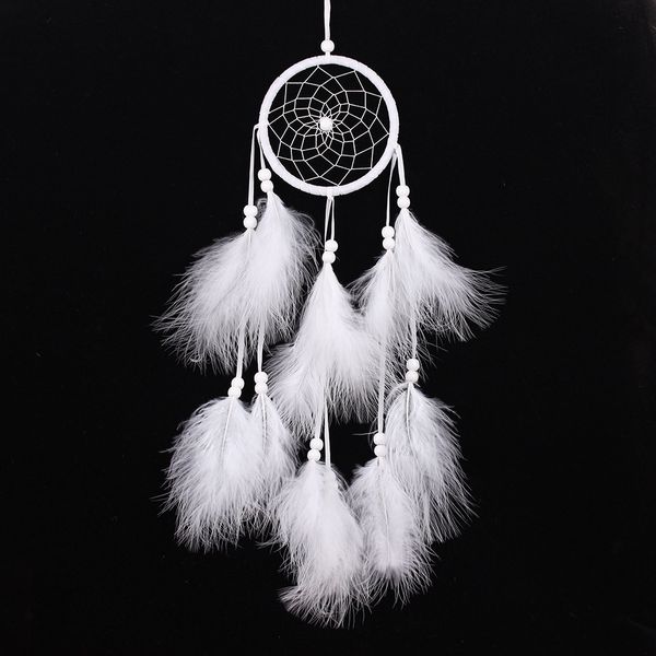 

car styling creative dream catcher net feathers fluff wind chimes romantic ornament decoration lovely gift handmade crafts