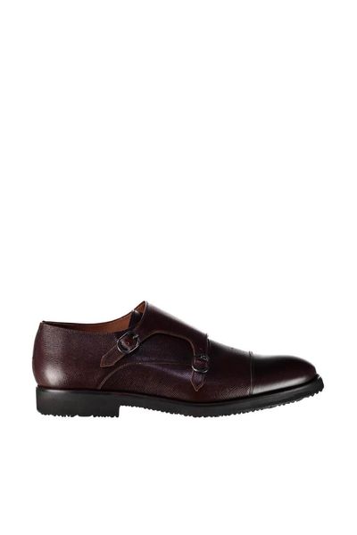 

derimod genuine leather coffee men 's shoes, Black