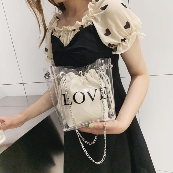 

women pvc handbag clear crossbody bags ladies bag clutch transparent messenger shoulder bag torebka damska #t1g