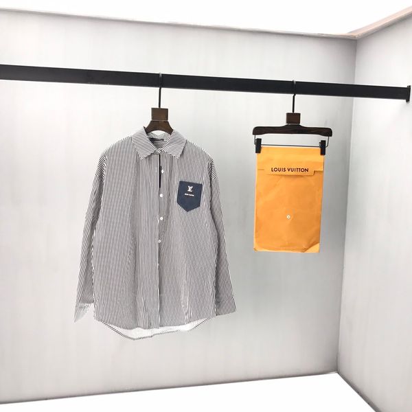 

2020 france's latest spring and autumn fashion line printing breathable casual shirt paris men's designer high-quality wild mixed, White;black