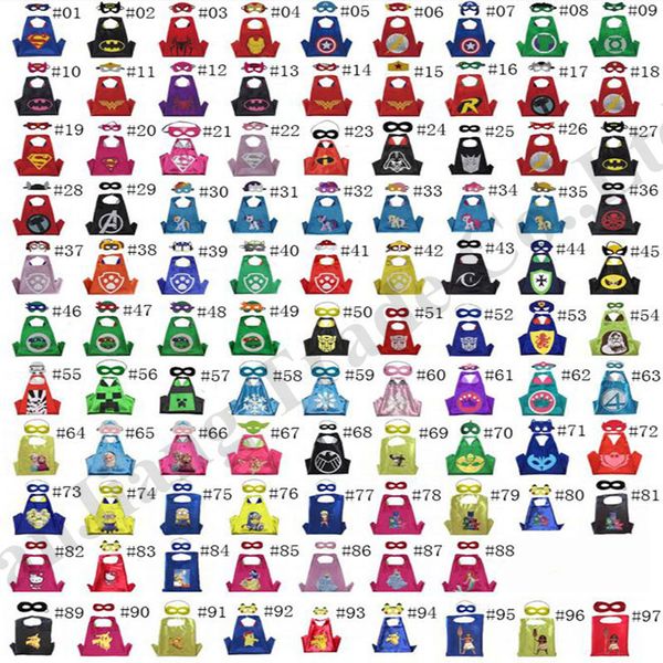 

70 70 cm double ize uperhero cape and ma k for kid co play party halloween co tume 2 layer cartoon cloak cape et 97 de ign c71602